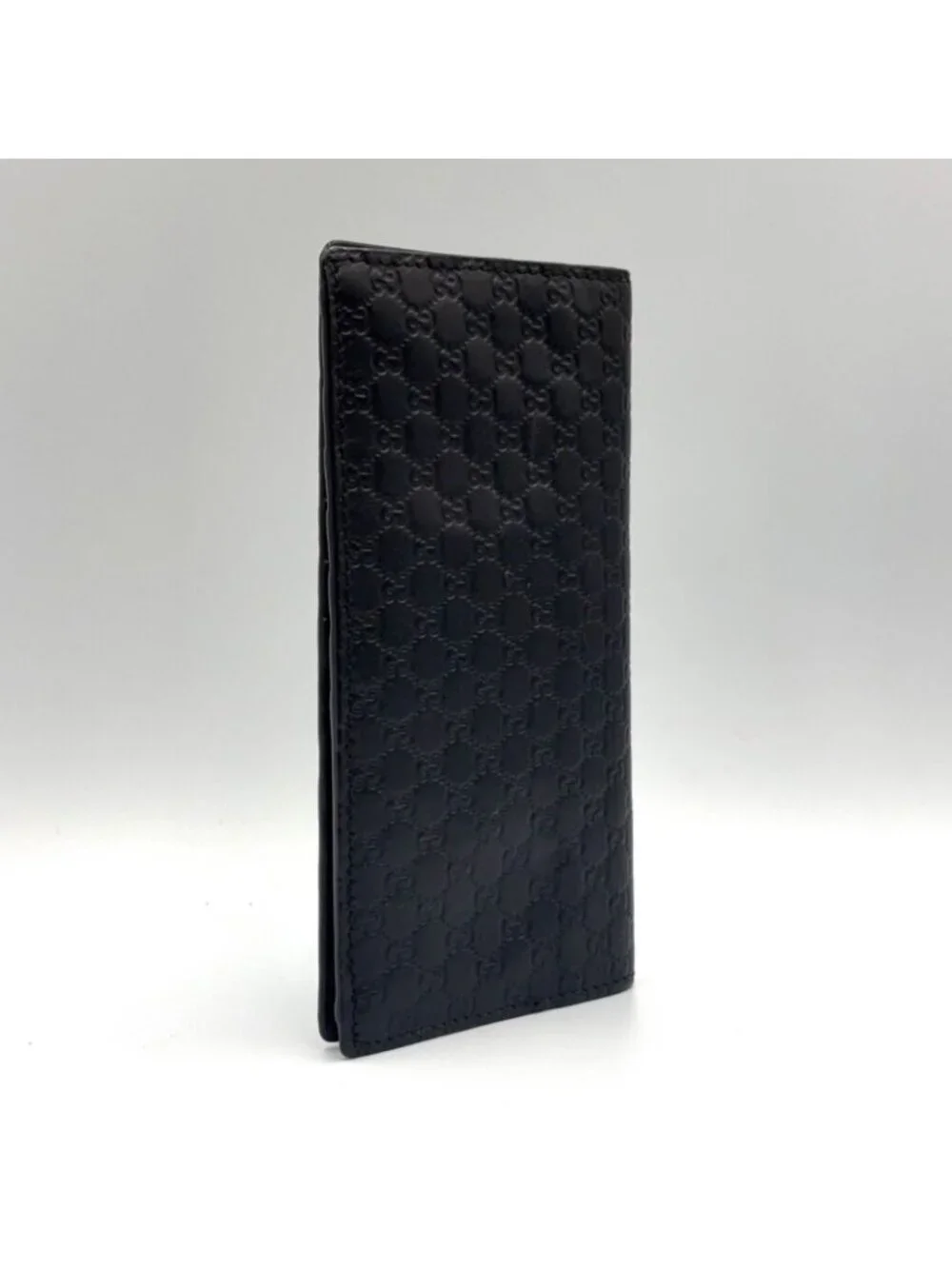 Gucci Micro Guccissima Leather Black Bifold Wallet